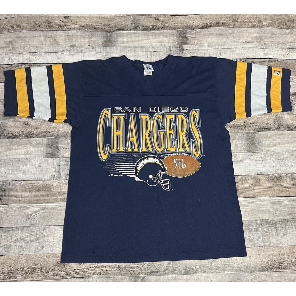 San Diego Chargers Shirt Size Large Blue Vintage 90s NFL Football Sportswear